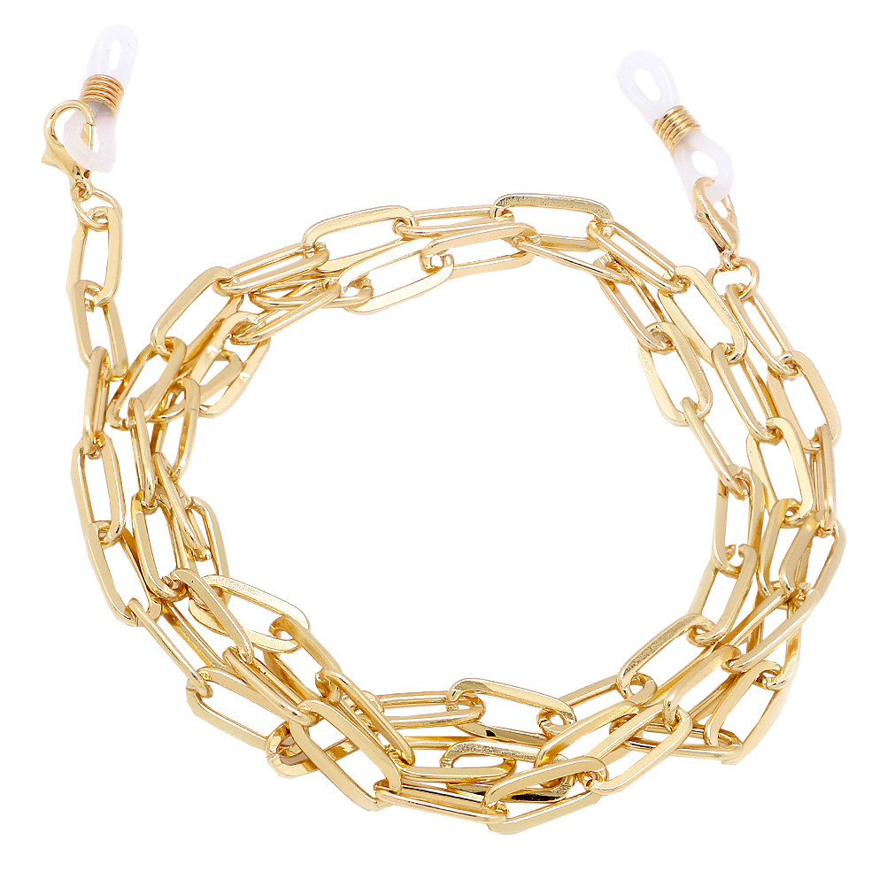 سلسلة نظارات بمشبك ورقي ذهبي،  - مراجعة Mask Chain Holder وسعره